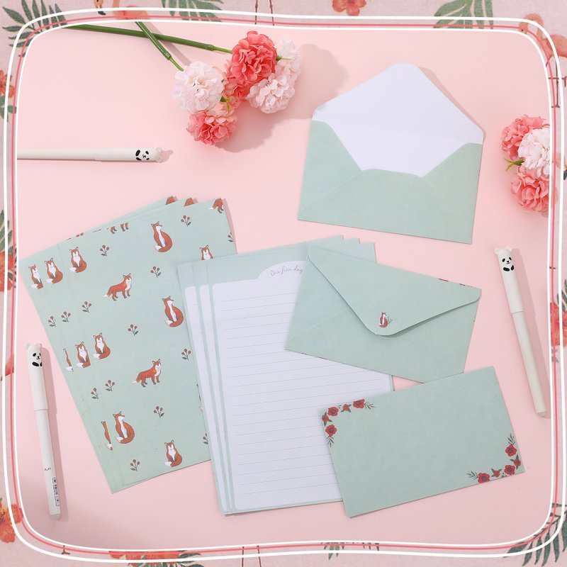 54-Piece Stationery Set with Envelopes and Labels for Writing Letters and Invitations
