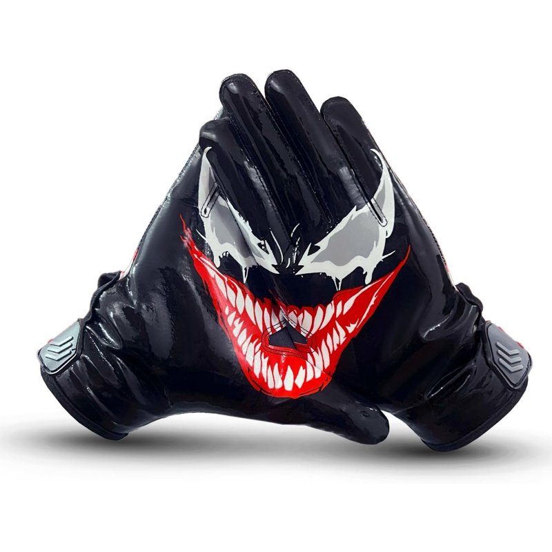 Youth Football Receiver Gloves with Sticky Grip for Catching & Training