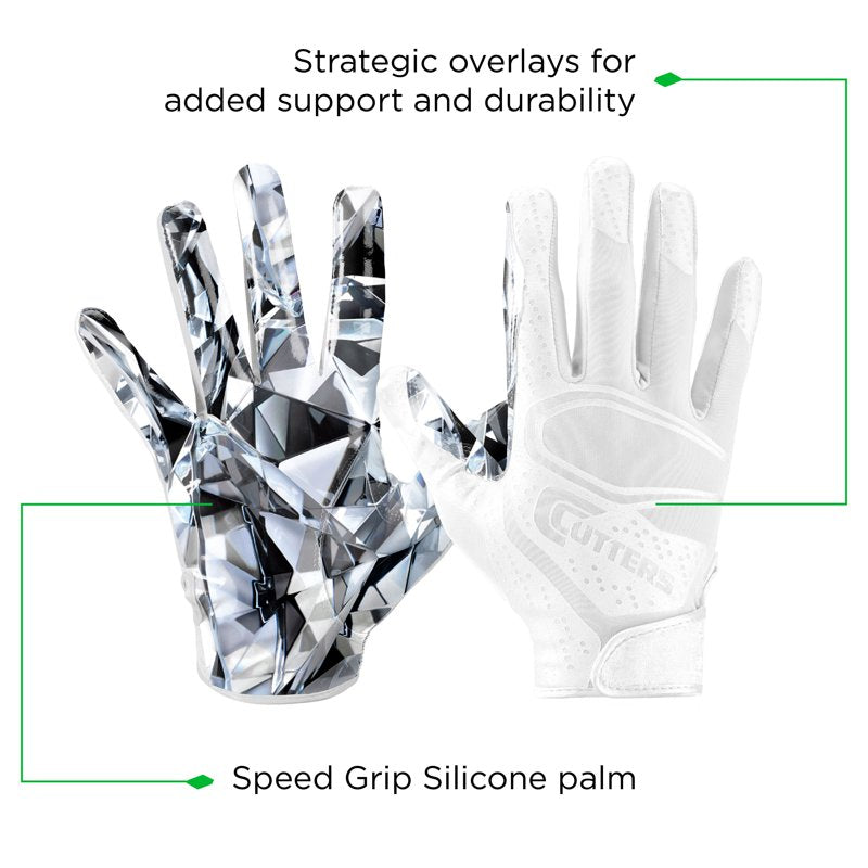 Football Receiver Gloves - High Grip, Lightweight, Adult & Youth Sizes