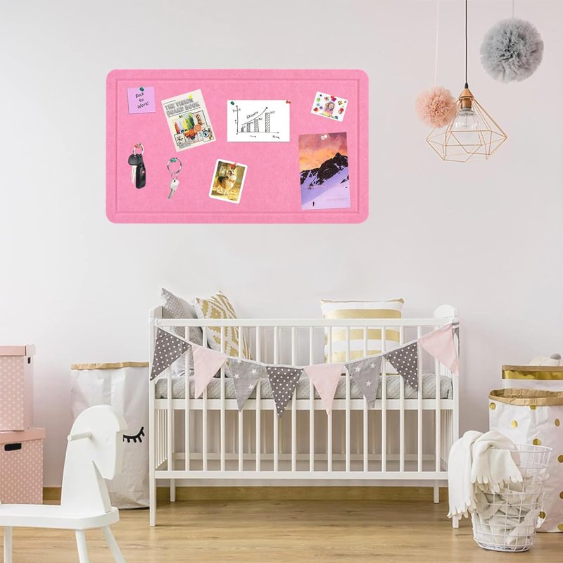 Self-Adhesive Felt Cork Board Tiles - 15.7x23.6 Inch Bulletin Board for Home & Office
