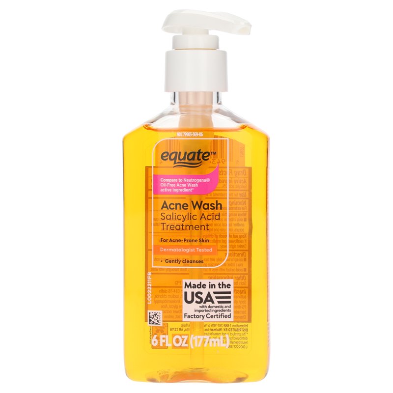 Multipack Salicylic Acid Acne Wash for Clear Skin - 4 Pack, 6 fl oz Each