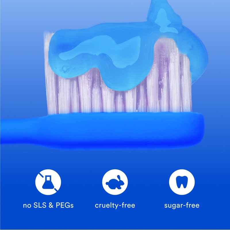 Flavored Toothpaste with Blue Raspberry Flavor - Fluoride, 100g