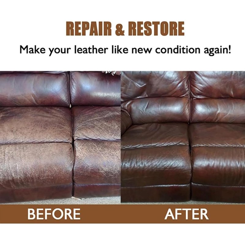 Leather Recoloring Balm - Leather Color Restorer & Repair Polish for Handbags, Couches, Shoes