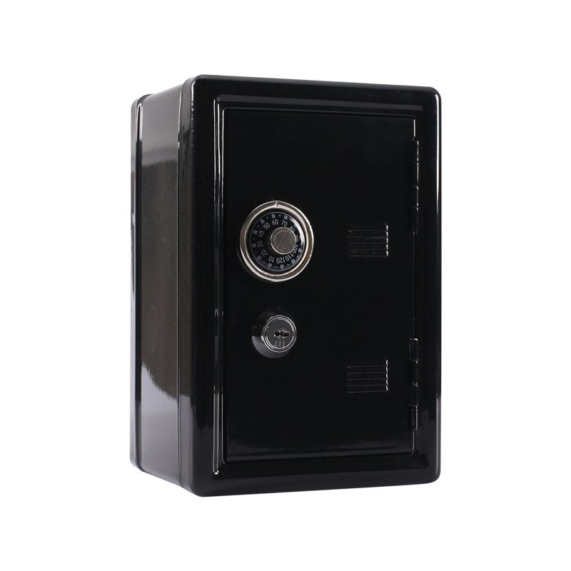 Kids Piggy Bank Locker Safe with Single Digit Lock and Key - Metal Money Box
