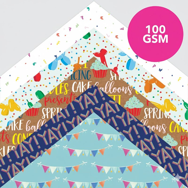 Celebrations Party Paper Pad 8.5x11 Inches 50 Sheets Multi-Design Crafting