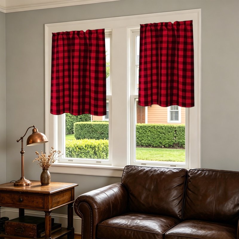 Nylon Cafe Curtains 2 Panels Light Filtering Heat Insulating Window Coverings