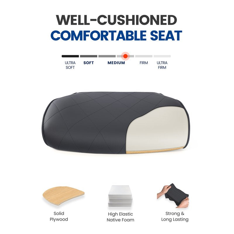 Ergonomic Drafting Chair with Flip-Up Arms and Foot Ring - Black