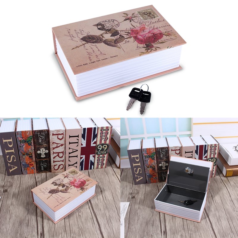 Secret Book Safe Security Lock Box Disguise Hiding Safe for Jewelry Cash