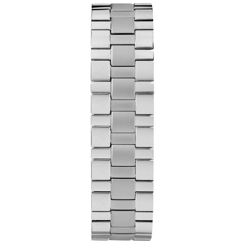 Casual Men's Watch with Silver-Tone/White Dial and Expansion Band - 38mm