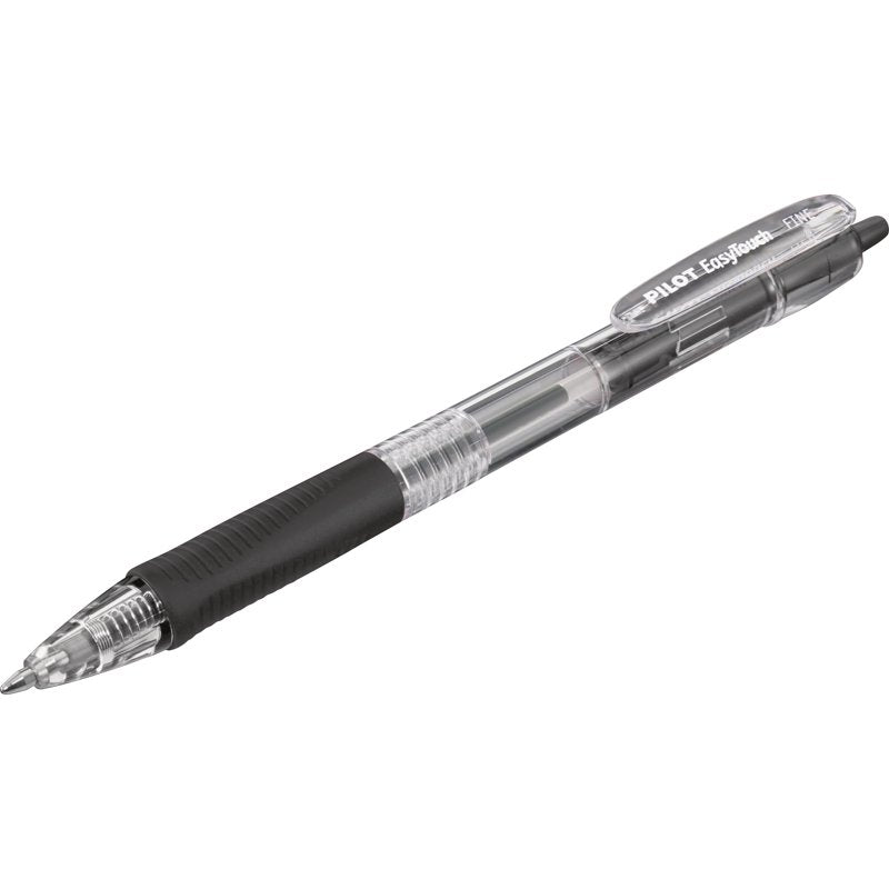 Retractable Ballpoint Pen 0.7mm Fine Point Black Ink 12 Pack - Smooth Writing