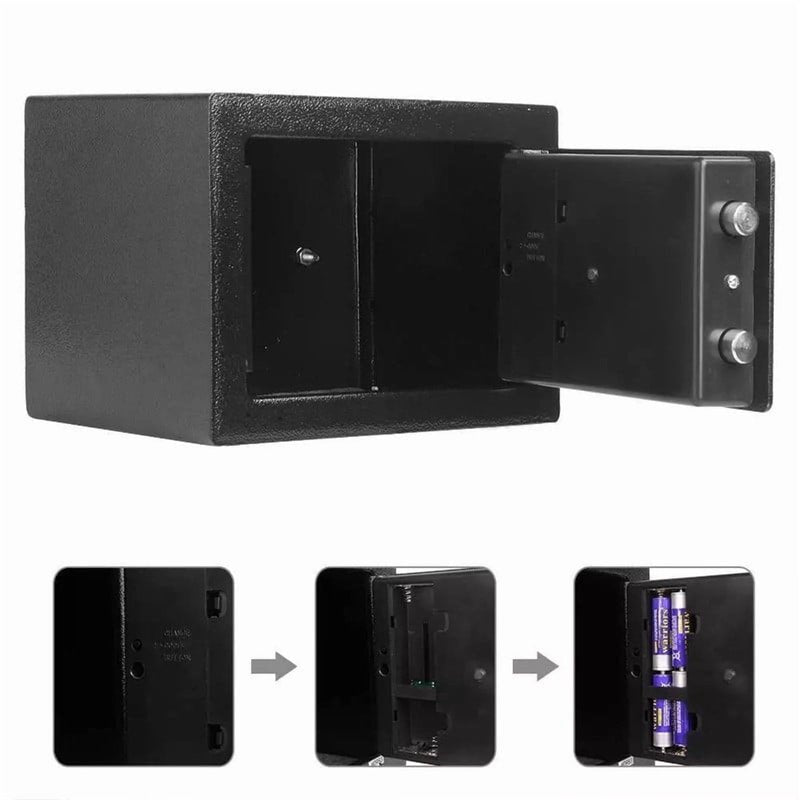 Electronic Digital Safe Box 0.25 Cu Ft Home Office Security Lock with Keypad
