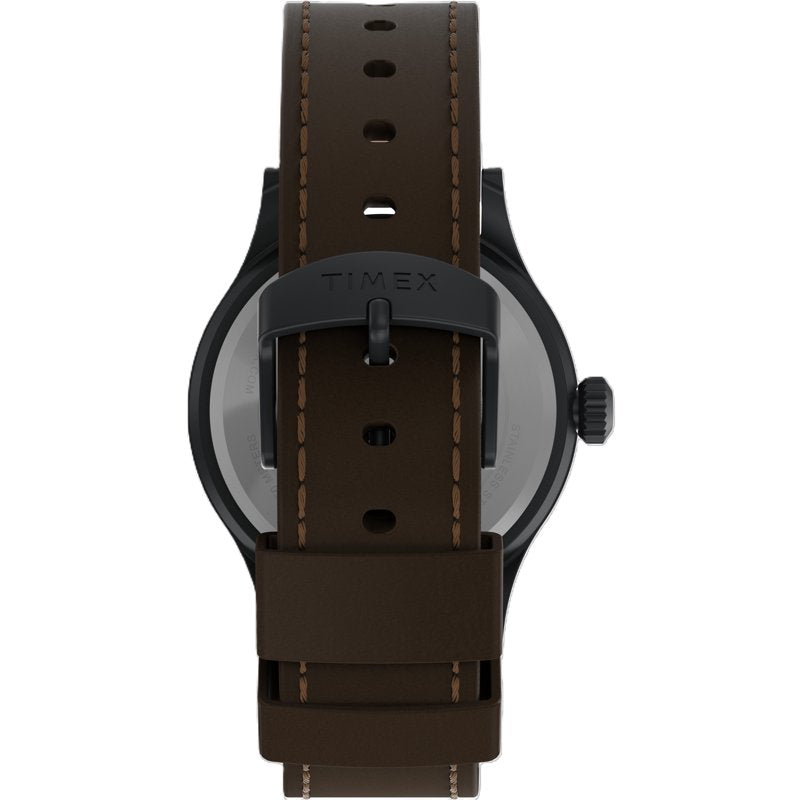 Timex Men's Expedition Watch with Brown Leather Strap Waterproof 50m