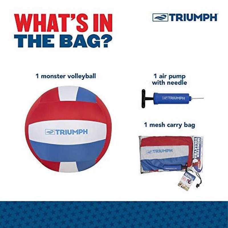 Patriotic Monster Volleyball - Water-Resistant 16-Inch Beach & Backyard Play
