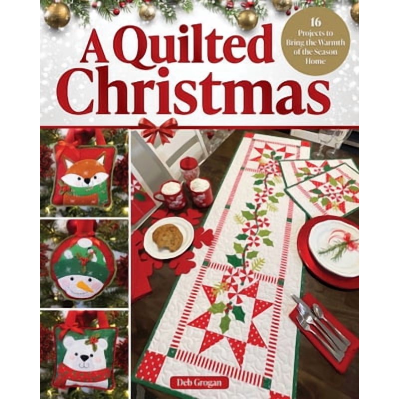 Christmas Quilt Pattern Book with 16 Holiday Projects - Handmade Seasonal Decor