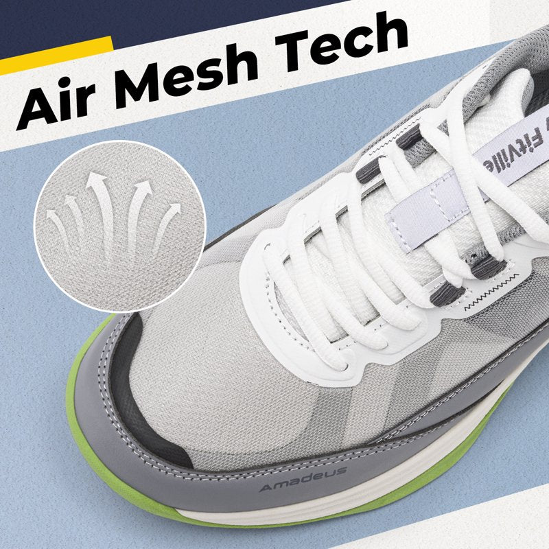 Wide Fit Men's Tennis Shoes Slip Resistant Running and Walking Sneakers