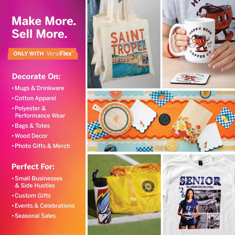 VersiFlex Sublimation Transfer Paper & Ink Kit for Porous Surfaces