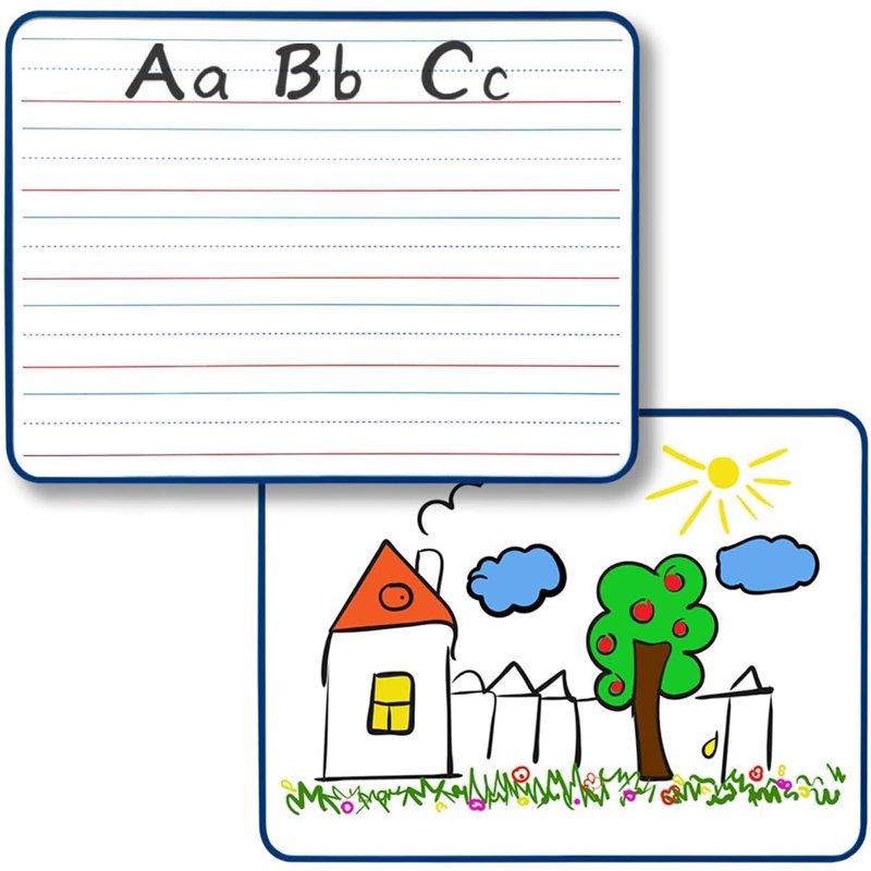 Mini Magnetic Dry Erase Whiteboard with Lines 9x12 - Portable & Reusable