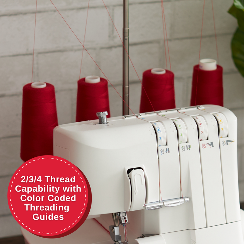 SINGER Serger Sewing Machine S14-78 with 2-3-4 Thread Options, Adjustable Differential Feed