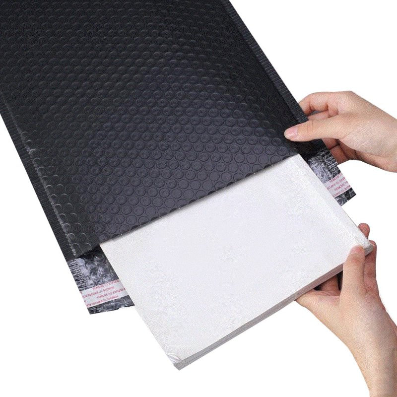 Small Black Bubble Mailers 5x7 Inch Pack of 50 Padded Shipping Envelopes