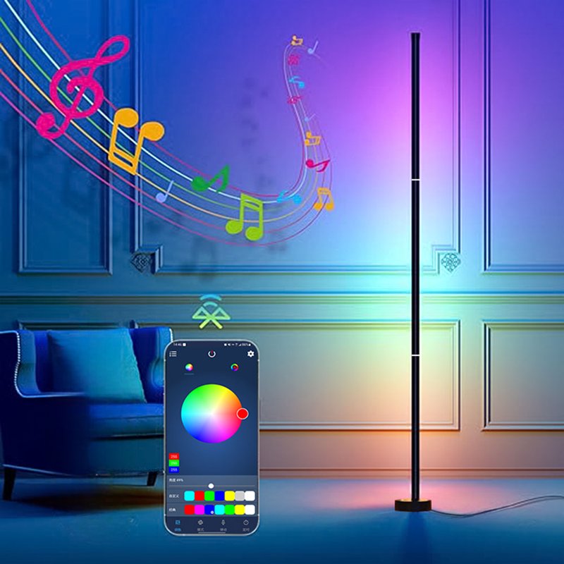 Smart RGB Corner Floor Lamp 2-Pack with App Control & Music Sync
