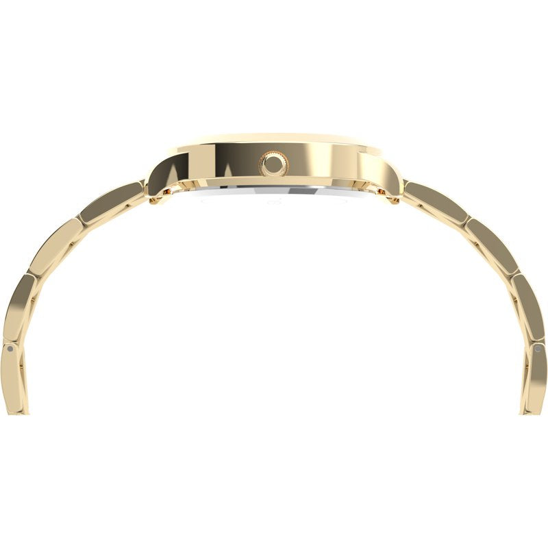 Timex Women's 32mm Gold-Tone Dress Watch with Champagne Dial & Steel Bracelet