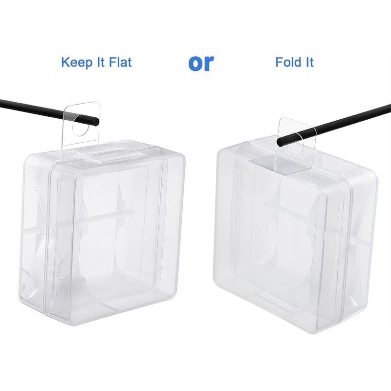 300 Self Adhesive Clear Plastic Hanging Tabs for Retail Display