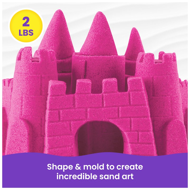 Kinetic Sand Sensory Play Sand Pink 2 lb Reusable Moldable Kids Toy