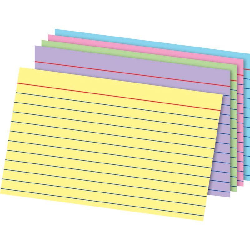 Rainbow Index Cards 4x6 Inches Pack of 100 - Office Supplies