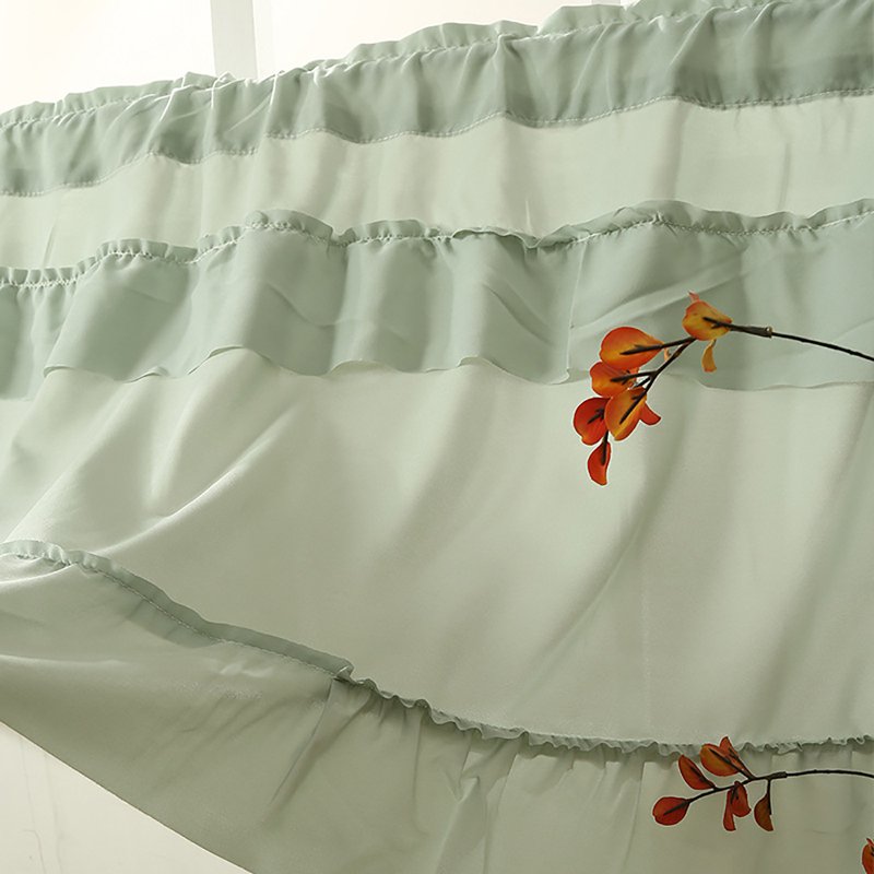 Blackout Window Valances for Living Room Bedroom Bathroom - Thermal Insulated 39x17 Inches