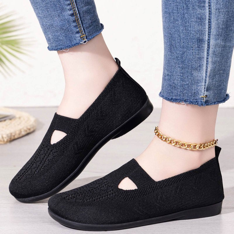 Orthopedic Women’s Mesh Slip-On Shoes with Arch Support & Lightweight Non-Slip Outsole