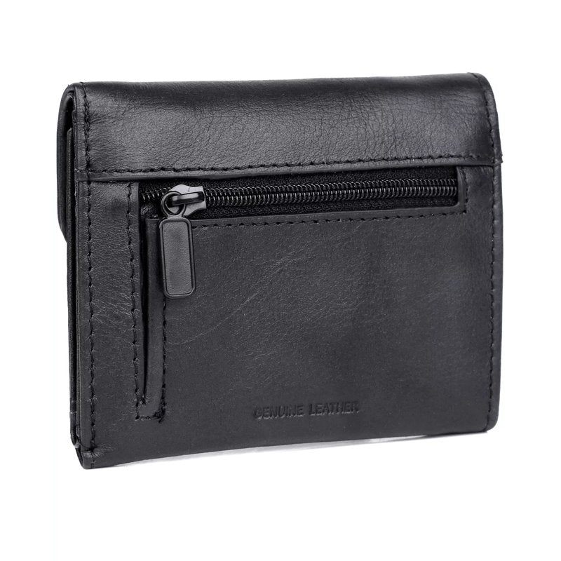 Women's Mini Trifold Leather Wallet with Embossed Logo and Multiple Card Slots – Julia Buxton Heiress Pik-Me-Up