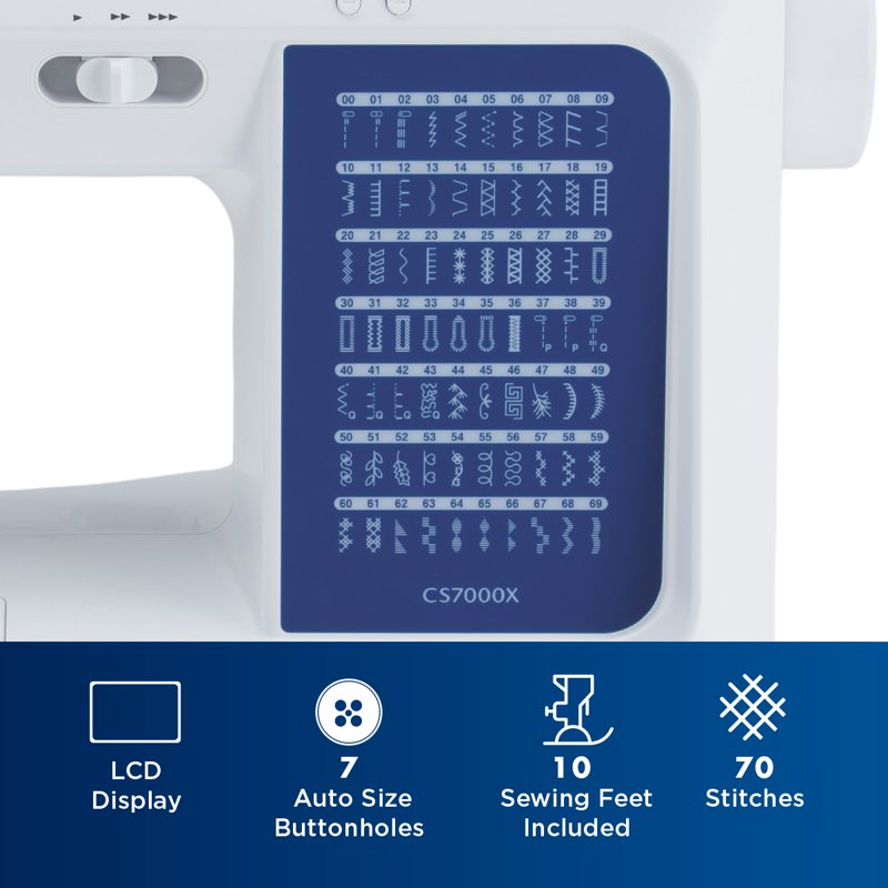 Computerized Sewing and Quilting Machine with 70 Built-in Stitches, Automatic Needle Threader