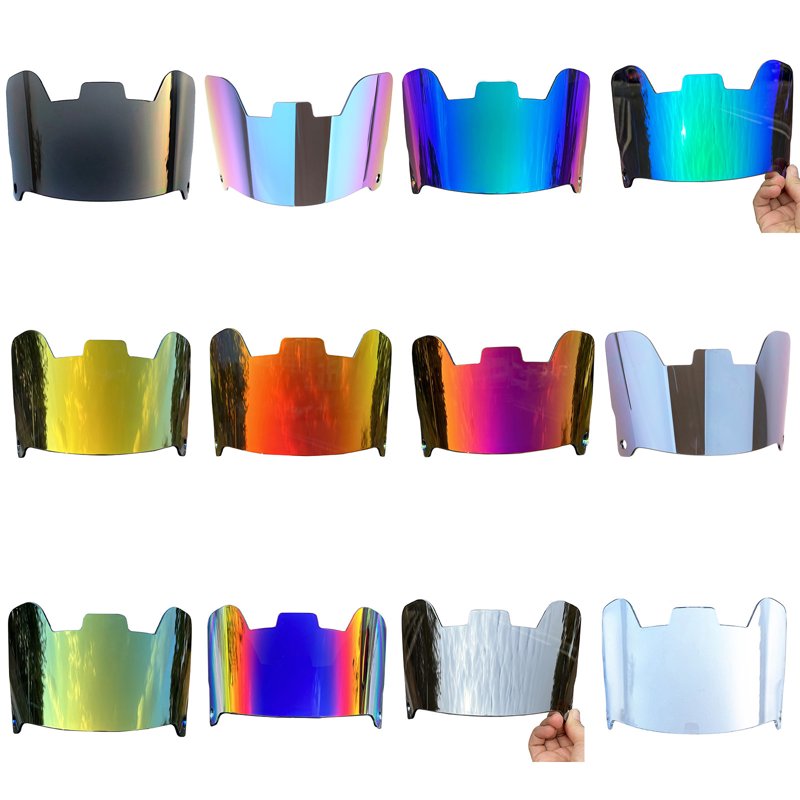 Youth Football Helmet Visors Impact-Resistant Clear Eye Protection Set - 12 Colors