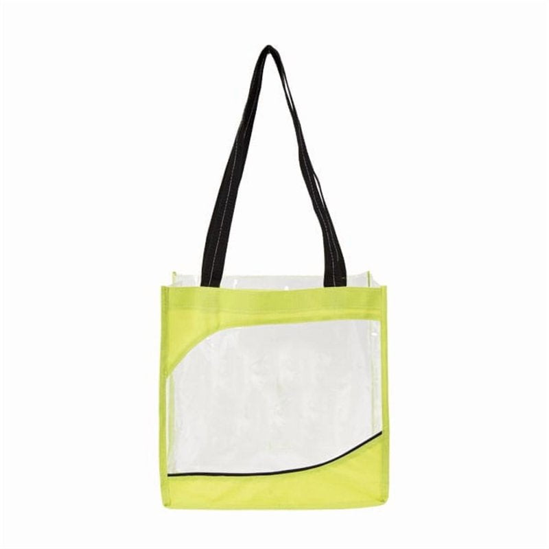Clear Tote Bag with Dual Handles - Reusable PVC Outdoor & Security Bag