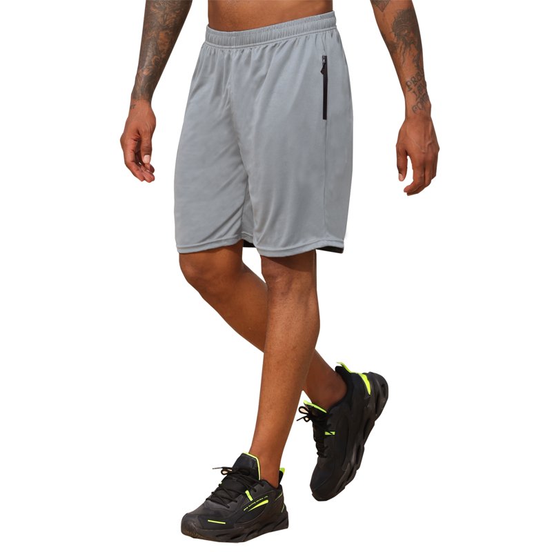 Men's Athletic Gym Shorts 3 Pack with Zipper Pockets - Breathable Quick-Dry Mesh