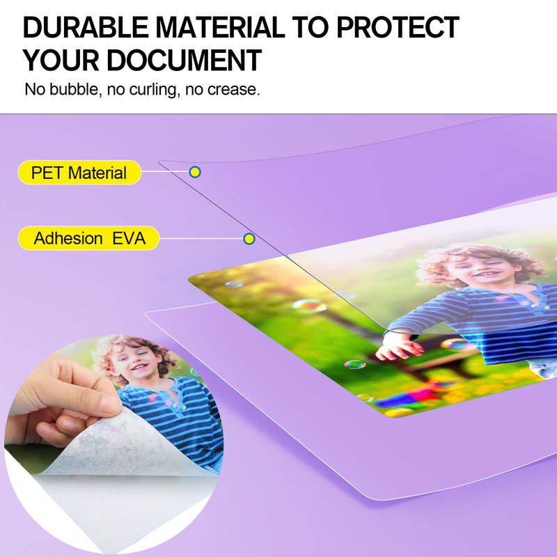 100-Pack 5 Mil Thermal Laminating Sheets for Photos & Documents 5x7 Inch