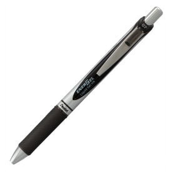 Gel Pen Set 12 Pack - Retractable Liquid Ink, 0.7mm Medium Line, Black