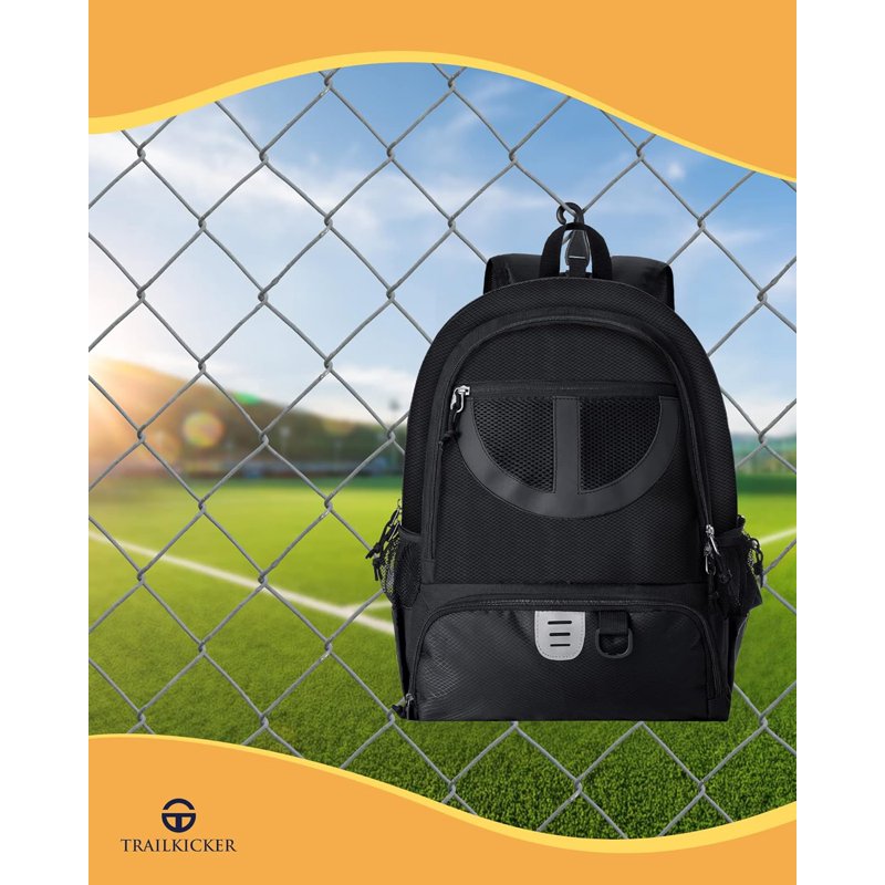 Sports Ball Backpack with Shoe & Water Bottle Compartments for Basketball Soccer Volleyball