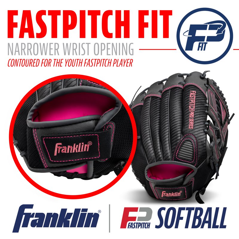Youth Fastpitch Softball Glove 12 Inch Pink Right Hand Throw Windmill Series