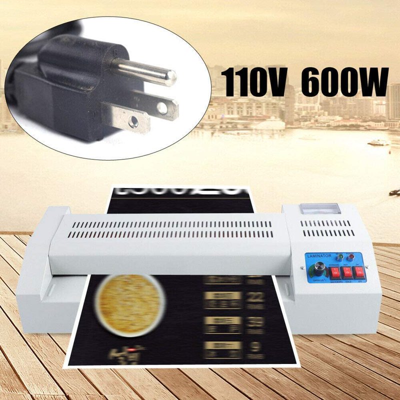 Hot & Cold Laminator Machine with 4 Rollers for A3 A4 Sheets - Home & Office Use