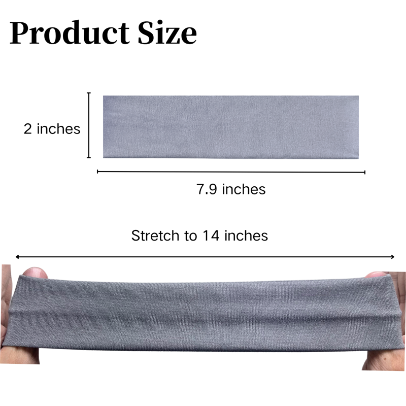 Workout Headbands for Women 16 Pack - Breathable Elastic Sports Hairbands