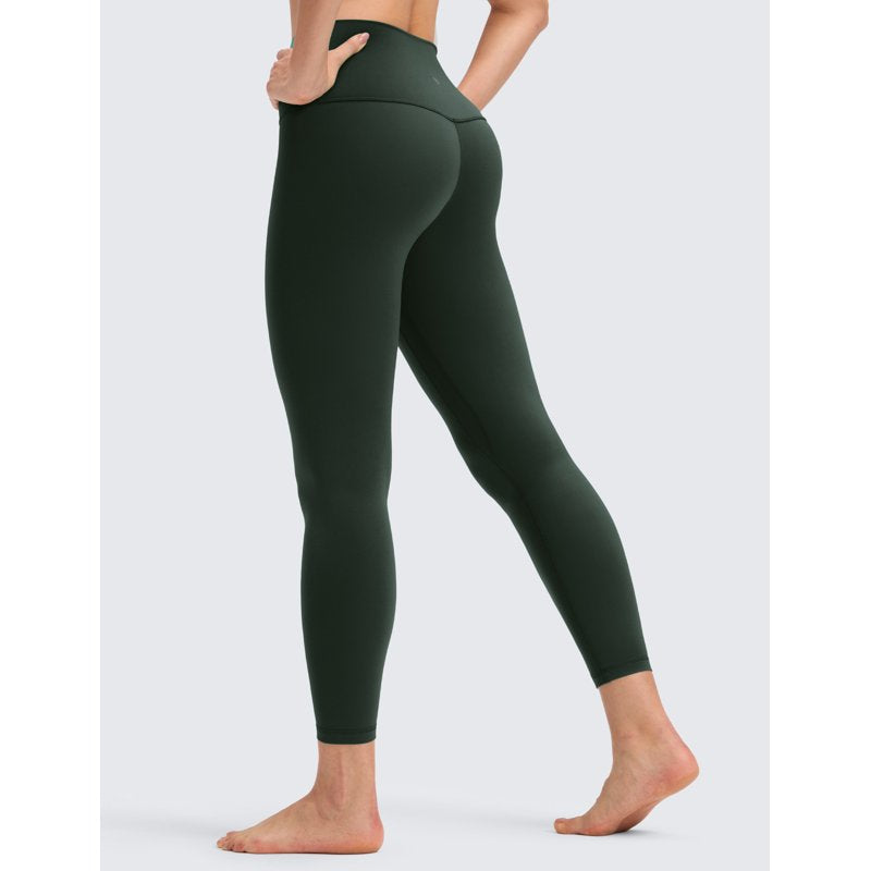High Waist No Front Seam Yoga Leggings - 25 Inch Inseam Lounge Pants