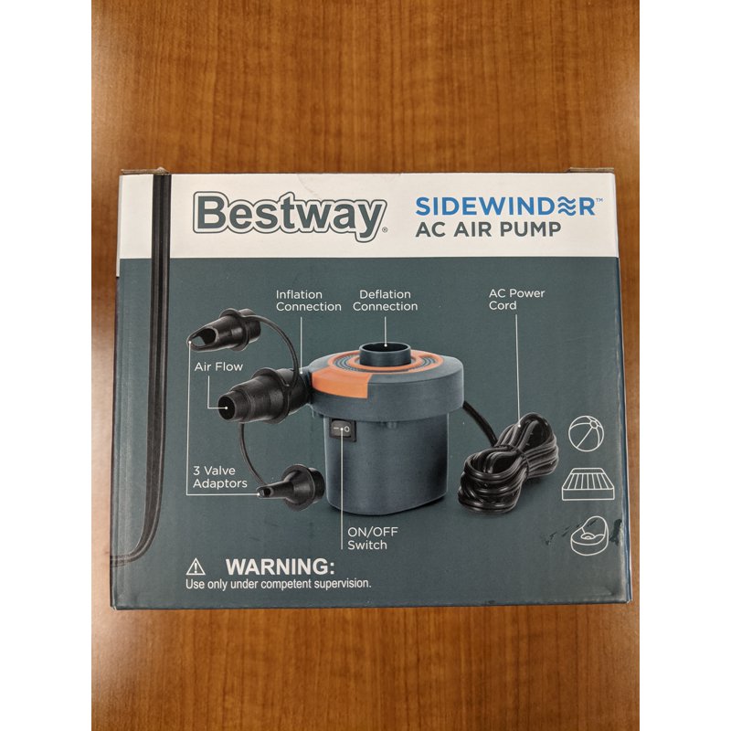 Electric Air Pump for Inflatables, Pool Toys & Airbeds - 110-120V