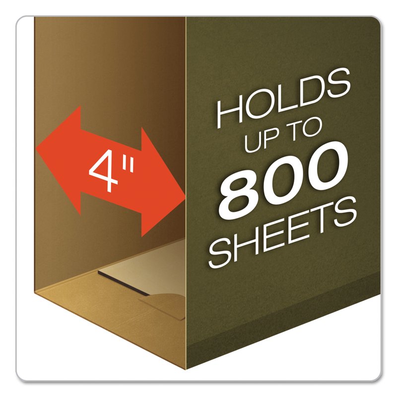 Extra Capacity Reinforced Hanging File Folders - 25 Pack, Green