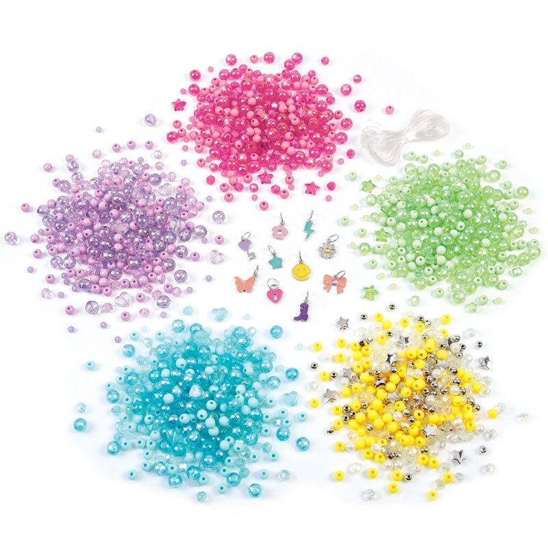 DIY Jewelry Bracelet Kit with Beads Charms Storage Case for Kids & Girls
