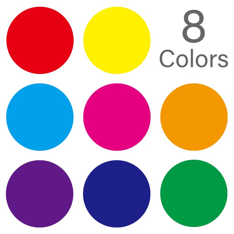 Multicolor Dot Stickers - 3/4 Inch Circle Labels for Organizing & Labeling, 8 Rolls, 4000 Count