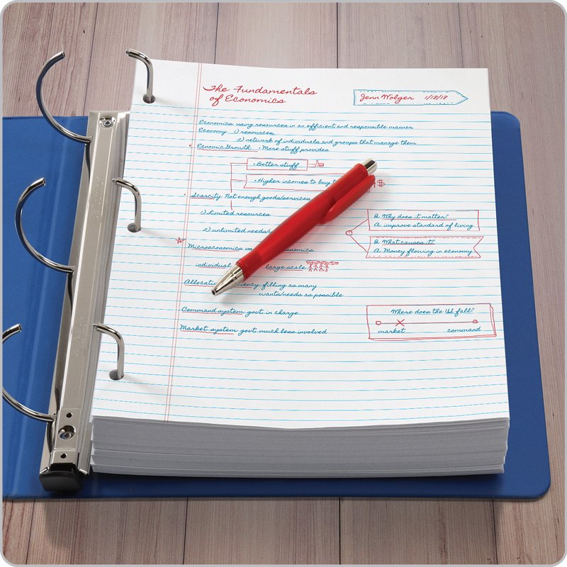 Office Paper - 8.5 x 11 College Ruled Filler Paper, 500 Sheets, White