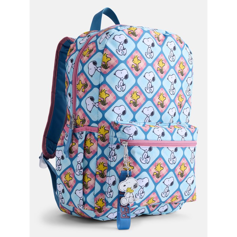 Kids' 17-Inch Peanuts Laptop Backpack with Snoopy & Woodstock - Blue