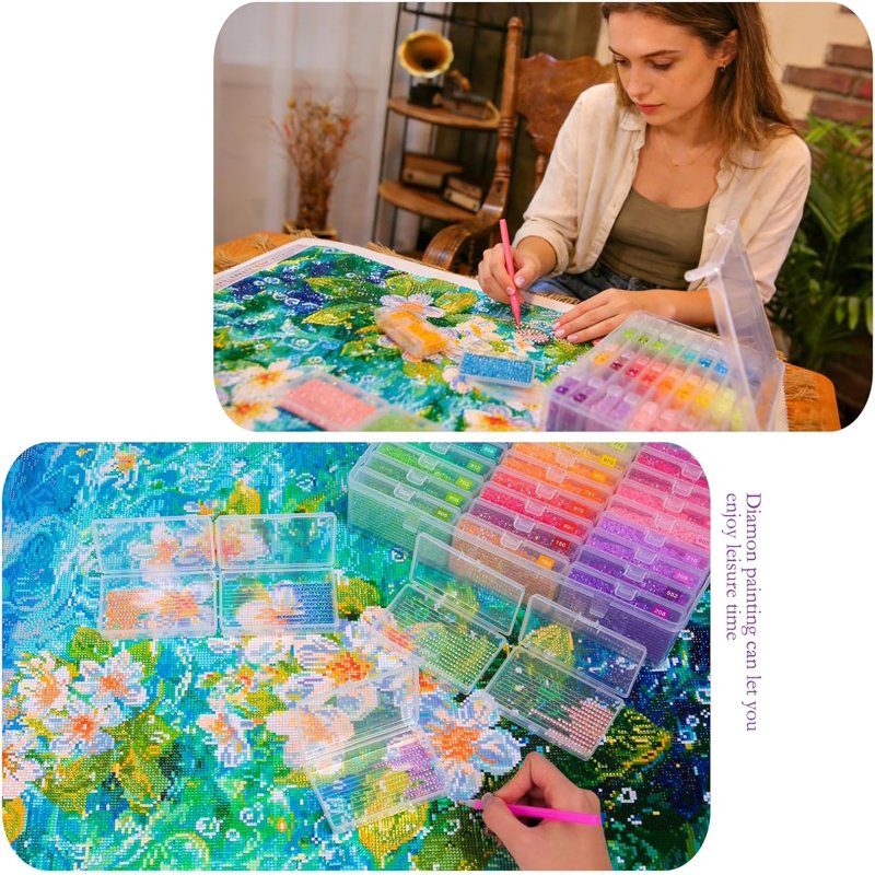 Diamond Painting Storage Case Set - 27 Reusable Containers & Lids for Crafts