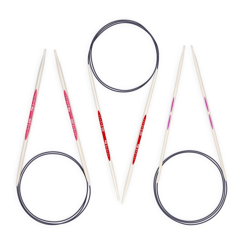 Circular Knitting Needles Set 32-inch Ergonomic US Sizes 2 4 6